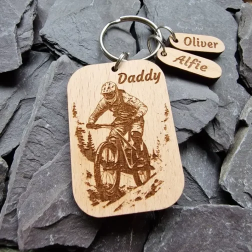 MTB Wooden Keyring