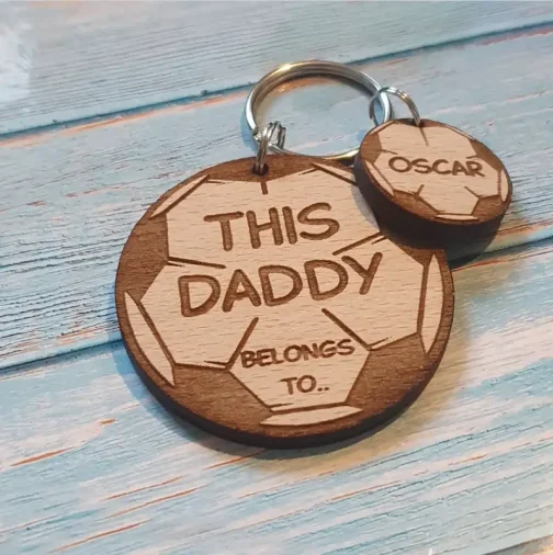 Football Keyring This Daddy Belongs To